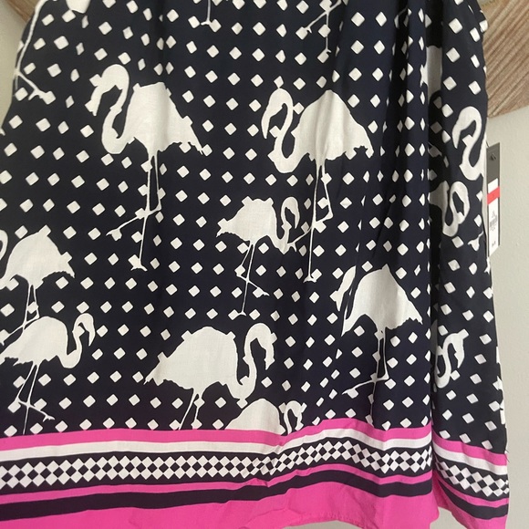 NWT Crown & Ivy Flamingo Strappy Top - Picture 4 of 6
